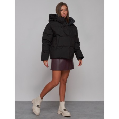 Winter jacket female, size 50, black color-2