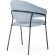 Chair on the metal frame Runso metal/velor, black/blue 57x56x82 cm