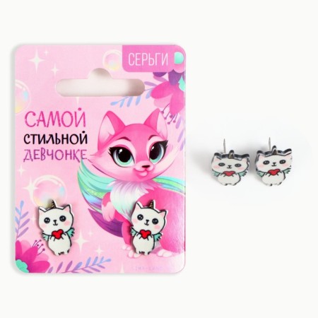 Stylish earrings, 2 x 1.5 cm-1
