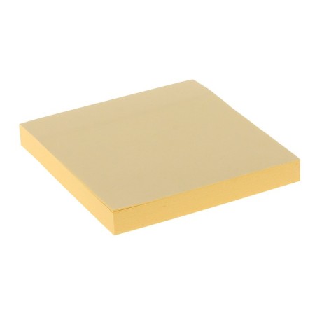 Block with a sticky edge, 76 mm x 76 mm, 100 sheets, pastel, yellow color