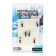 Mormyshka column black, white stripes + cube silver, weight 1 g