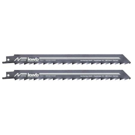A canvas for a saber saw on a tree KWB HCS S111K, 228/207 mm, a step of teeth 8.5 mm, 2 pcs.