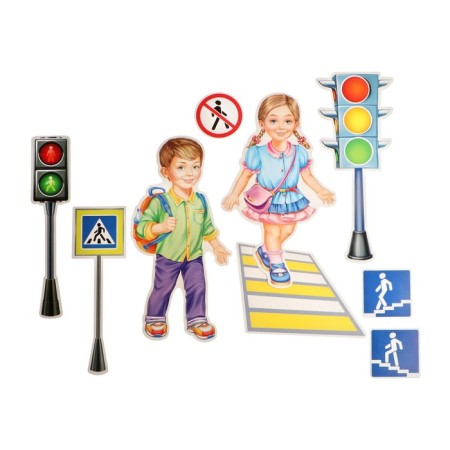 Set for design "Learning to cross the road" 50x34cm-1