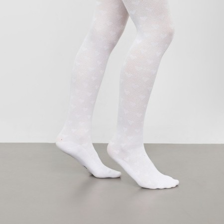 Pantyhose children, white color, height 116-122