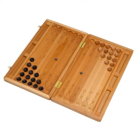 Wooden backgammon, large, board game "Athena", from the Buka array, 58.5 x 58 cm-1