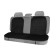 Caps on the seats, in front of+ass, velor, black, set 5 pcs