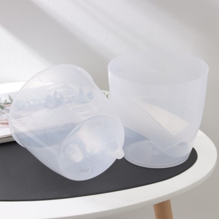 Kashpo for flowers with an insert "grace", 2.8 liters, transparent-1