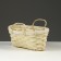 Wicker basket, d26 x 13 x 11 cm, yellow, bamboo