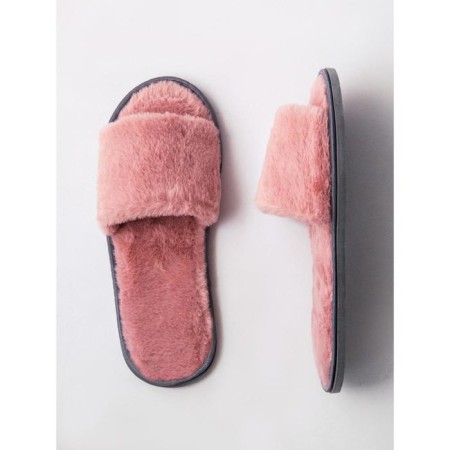 Women's slippers open nose, size 39-41, pink color-3