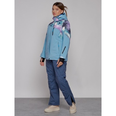 Ski jacket female winter, size 56, blue color-9