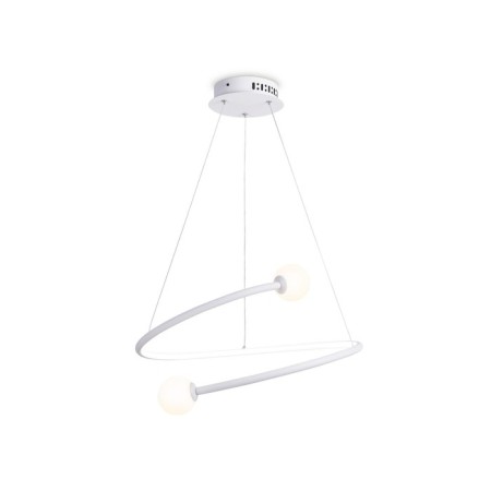LED LED suspension with Ambrella Light, Linetech, FL66291, LED, 39 W, 2925LUM, 3000-6400K, white matte color.