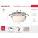 Pan with a lid, pearl color, d = 18 cm