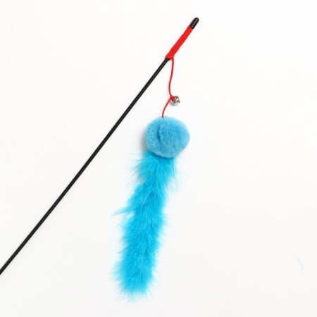 Domesticon-pound with a soft ball and fur tail, blue-1