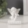 Polystone souvenir "Angel on a book with silver wings" rhinestones 4x4.5x6.5 cm