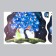Sticker Plastic Interior color "Wood on the background of the moon" 30x45 cm