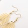 Hanging earrings "ease" of foliage, color gold