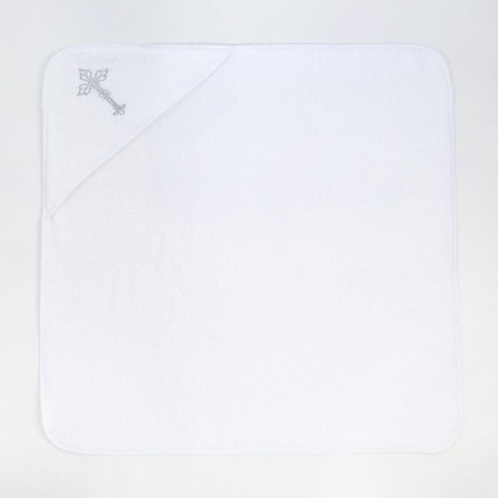 Baptum towel with embroidery 100% cotton, 75 x 75 cm-5