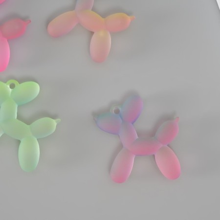 Suspension for creativity Plastic "Air Ball - Dog" matte set 4 pcs 1.1x4.5x4.7 cm 1071-1