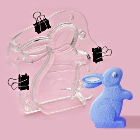 Mold "Rabbit", 13.5 × 13 cm, the color is transparent