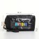 Cosmetic bag with lightning, black color