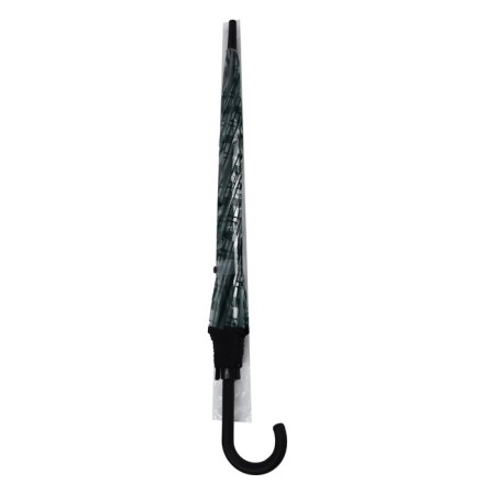 Umbrella - a semiautomatic “cage” cane, 8 spokes, r = 54 cm, the color is transparent/emerald-9