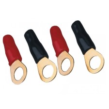 Acoustic terminals of Mystery 8ga Ring Terminals, 2 red, 2 black