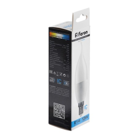 LED LED Feron (13W) 230V E14 6400K C37T, LB-970-2