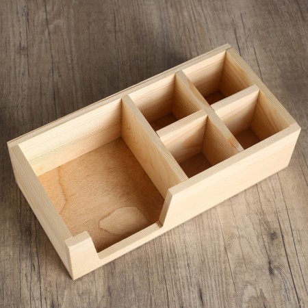 Standard "Rectangle" from pine, with 5 compartments, 15 × 30 × 8.5 cm-1