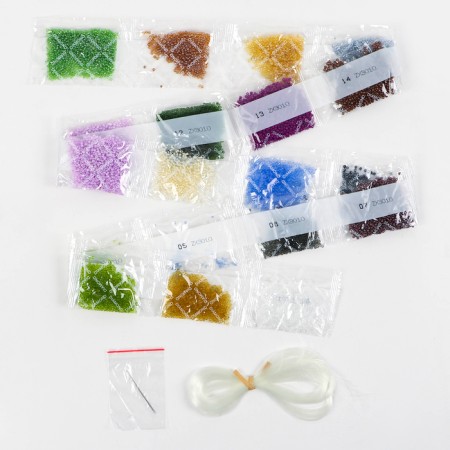 Set for embroidery the picture with beads "Lilac"-3