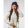 Women's cap, size 52-56, dark blue color