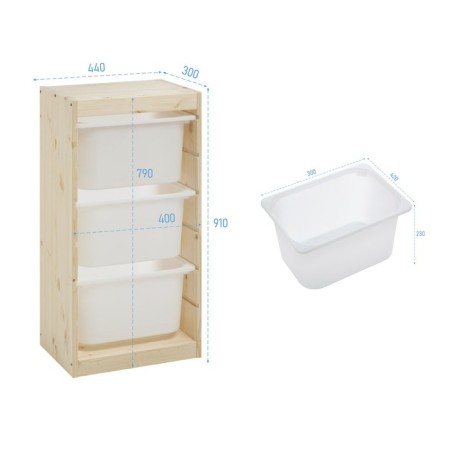 Trofast-1 rack, with containers, vertical, pine array-1