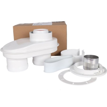 Rommer RCA-8080-250002 chimney element, monoblock adapter, D = 80/80 mm, universal-5