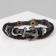 Unisex Bracelet "Style" anchor, three threads, black-brown color with silver, 22 cm