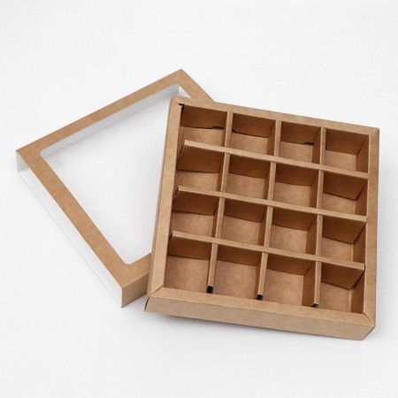 Box for sweets, craft, 17.5 x 17.5 x 4 cm-4