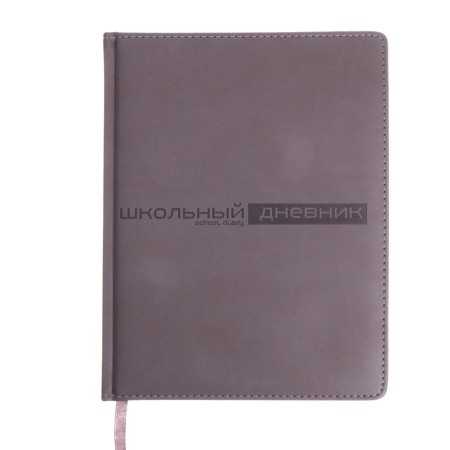 Universal diary for grades 1-11, 48 Velvet sheets, hard cover, artificial leather, thermoting, liesse, block 70 g/m2, light gray-2