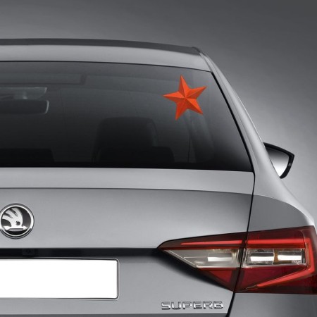 Stick on the car "Red Star" 70x70mm-1