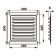 Ventilation grate Zein Lux RM3030, 300 x 300 mm, with a grid, metal, white