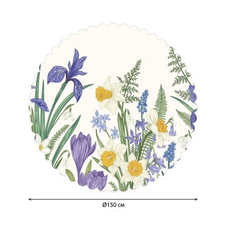 Tablecloth on the table "Paints of summer", round, Saten, d = 150 cm