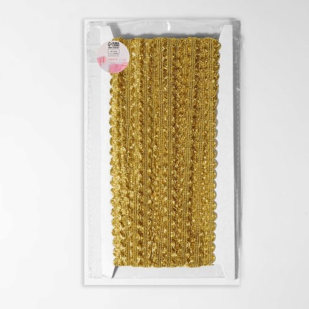 Decorative braid “Wave”, 9 mm, 10 ± 1 m, gold color-2