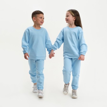 Костюм детский (свитшот, брюки) KAFTAN "Basic line", размер 28 (86-92), цвет голубой-7