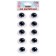 Eyes, set 10 pcs., Size 1 pc: 11.6 × 15.5 mm, color gray-blue