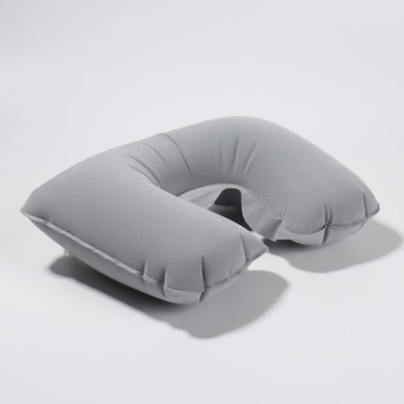 Pillow for the neck is road, inflatable, 38 × 24 cm, gray color-2