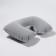 Pillow for the neck is road, inflatable, 38 × 24 cm, gray color