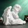 Figure "Angel with wings sits" White, 17x20x25cm