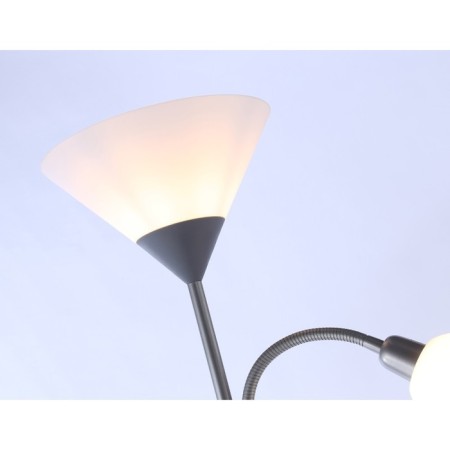 Floor lamp with a switch on the wire Ambrella Light, Floor, TR97626, 2HE27, E14, Silver Color-4