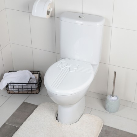 The toilet seat with the Comfort luxury lid, 44.5 × 37 cm, white color-1