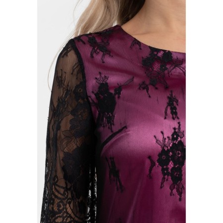 Female dress, size 42, black color, pink-8