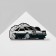 Icon "Japan" AE-86, black and white color in ferrous metal
