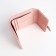 Women's wallet on the button, pink color