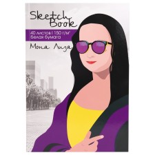 A4 sketchbook, 40 sheets of Mona Lisa, hard cover, matte lamination, twin varnish, white block 150 g/m2